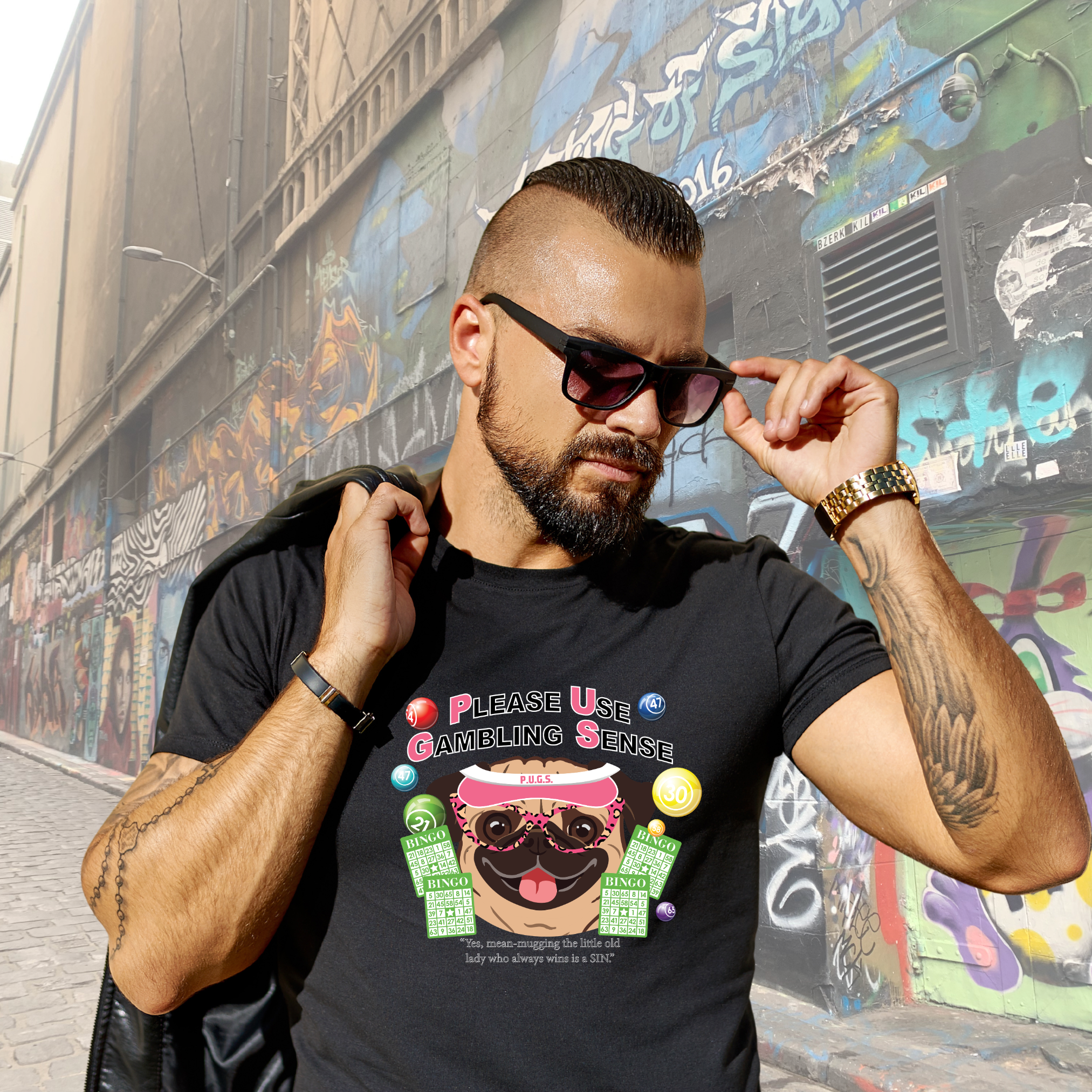Bingo Graphic Tee by P.U.G.S. Apparel