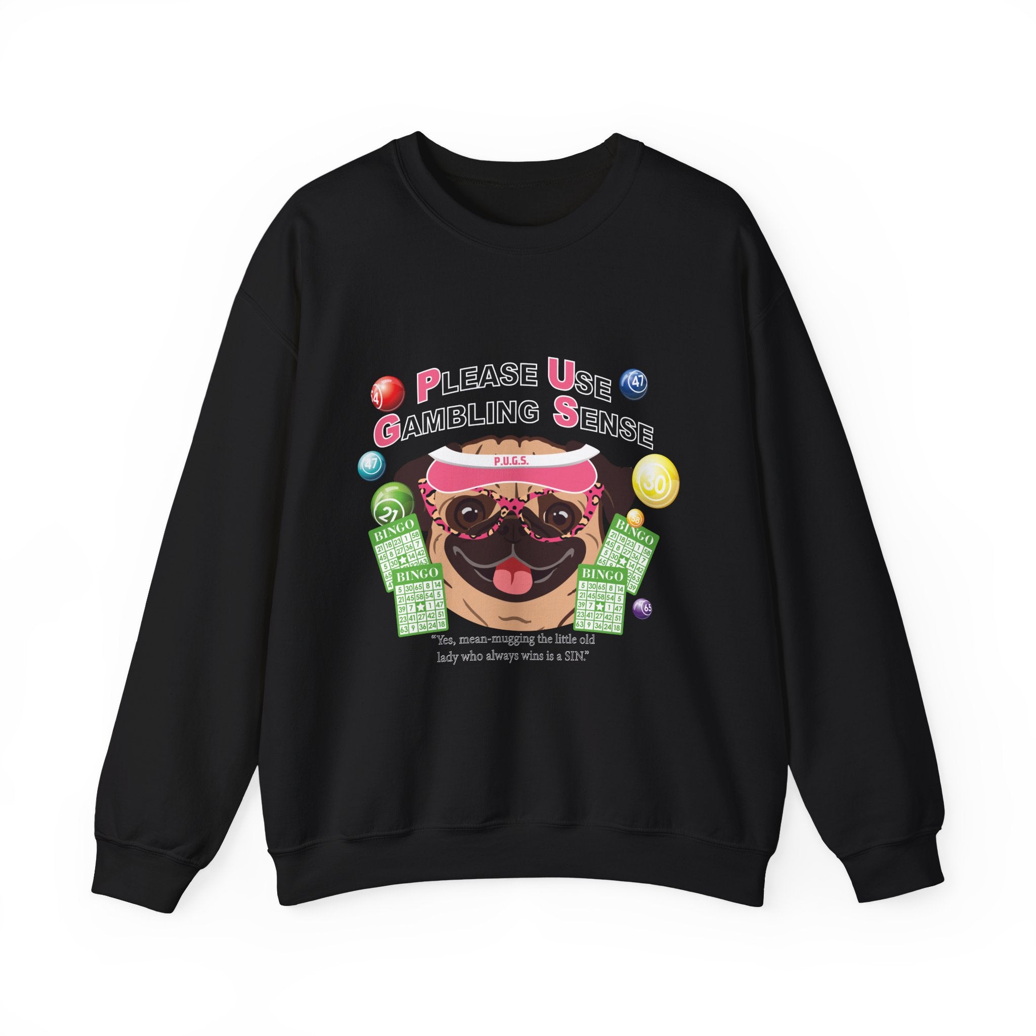 P.U.G.S. Apparel Unisex Crew Neck Graphic Sweatshirt
