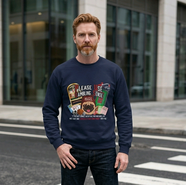 Gambling graphic sweatshirt by P.U.G.S. apparel