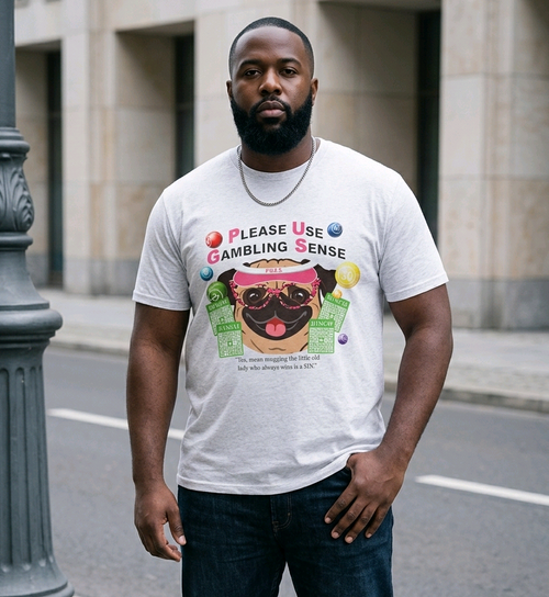 Bingo "Mugging" Unisex Graphic Tee by P.U.G.S. Apparel