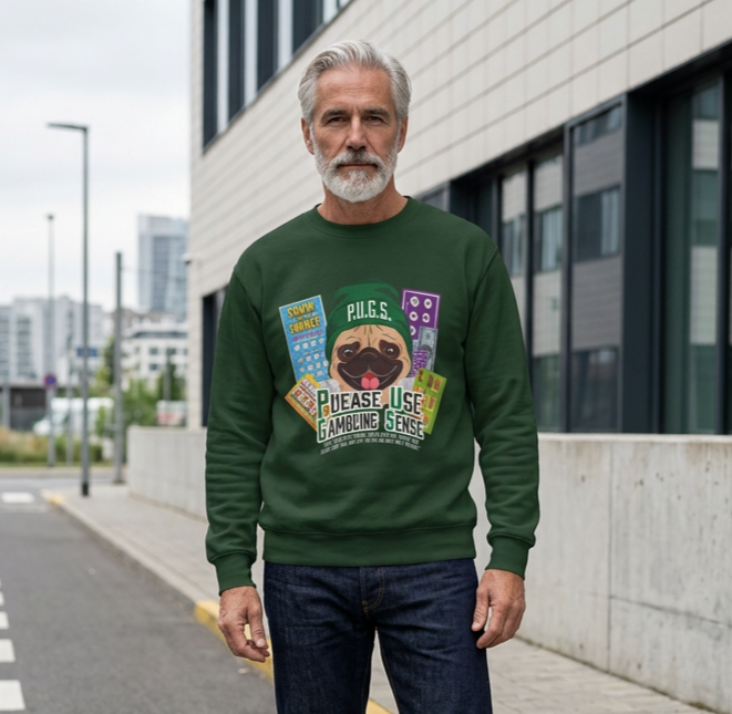 Funny Scratch-off Lottery Sweatshirt by P.U.G.S. Apparel