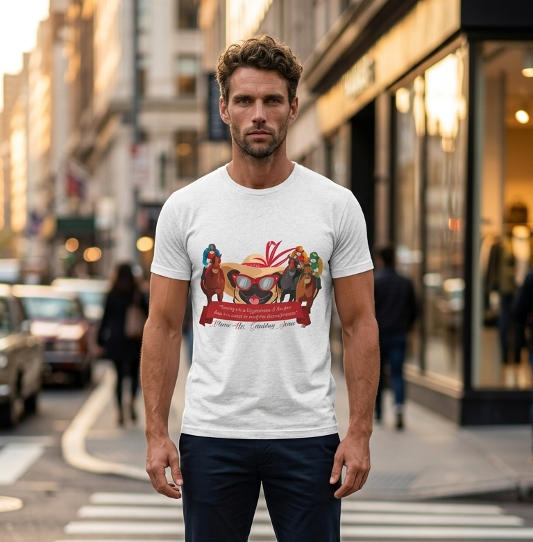 Horse racing graphic tee by P.U.G.S. Apparel