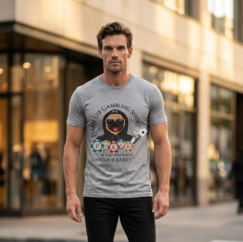 Funny poker graphic tee by P.U.G.S. Apparel