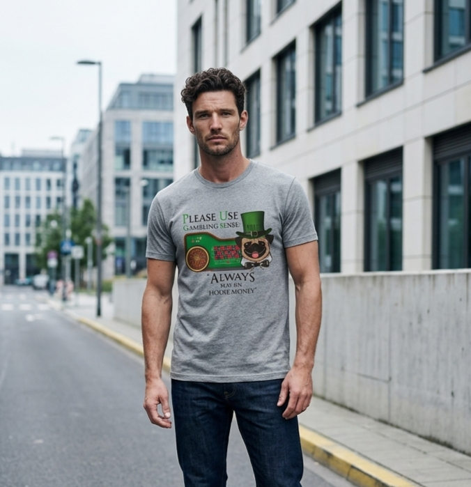 Funny roulette graphic tee by P.U.G.S. Apparel