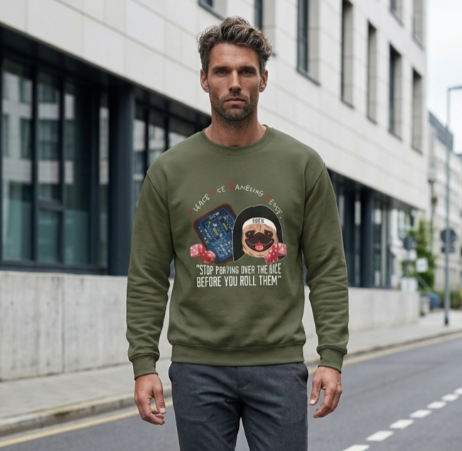 Funny Craps Sweatshirt by P.U.G.S. Apparel