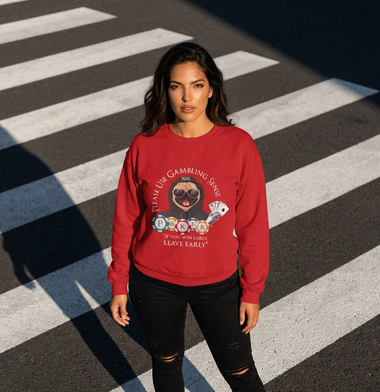 Funny Poker Sweatshirt by P.U.G.S. Apparel