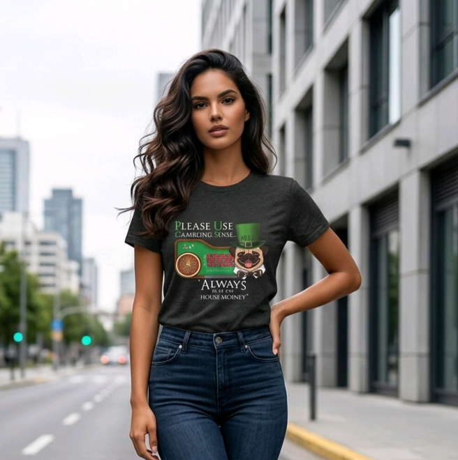 ROULETTE “House Money” Graphic Tee by P.U.G.S. Apparel, Unisex