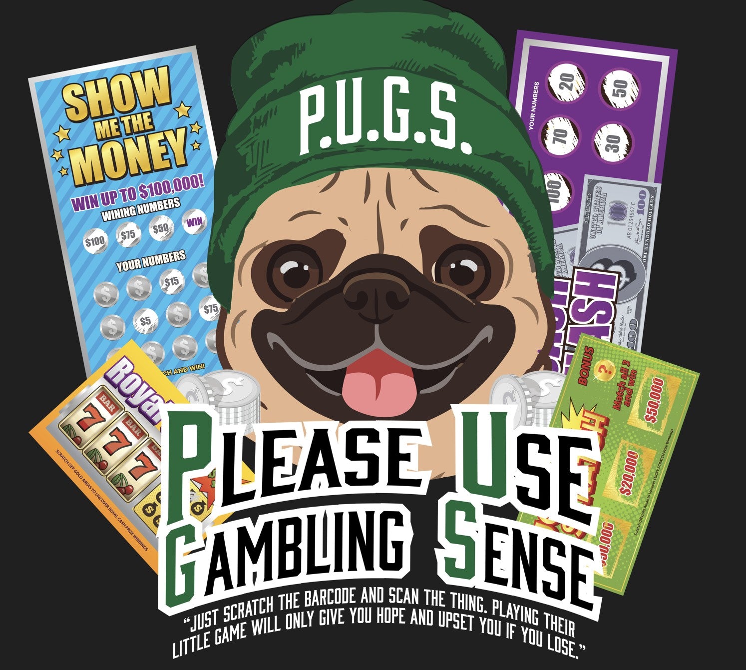 Scratch Off Unisex Graphic Tee by P.U.G.S. Apparel