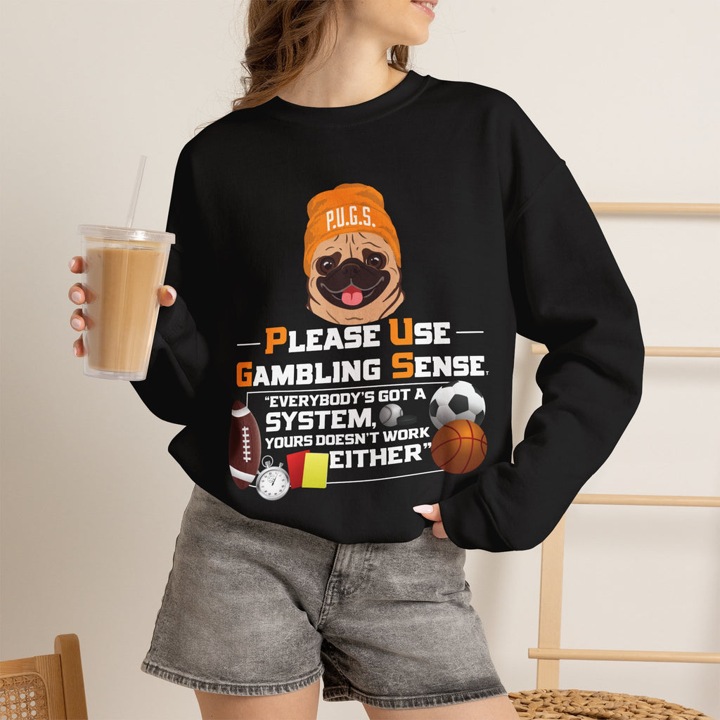 Funny Sports Betting Graphic Sweatshirt by P.U.G.S. apparel