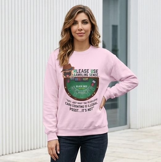 Funny blackjack Sweatshirt by P.U.G.S. Apparel