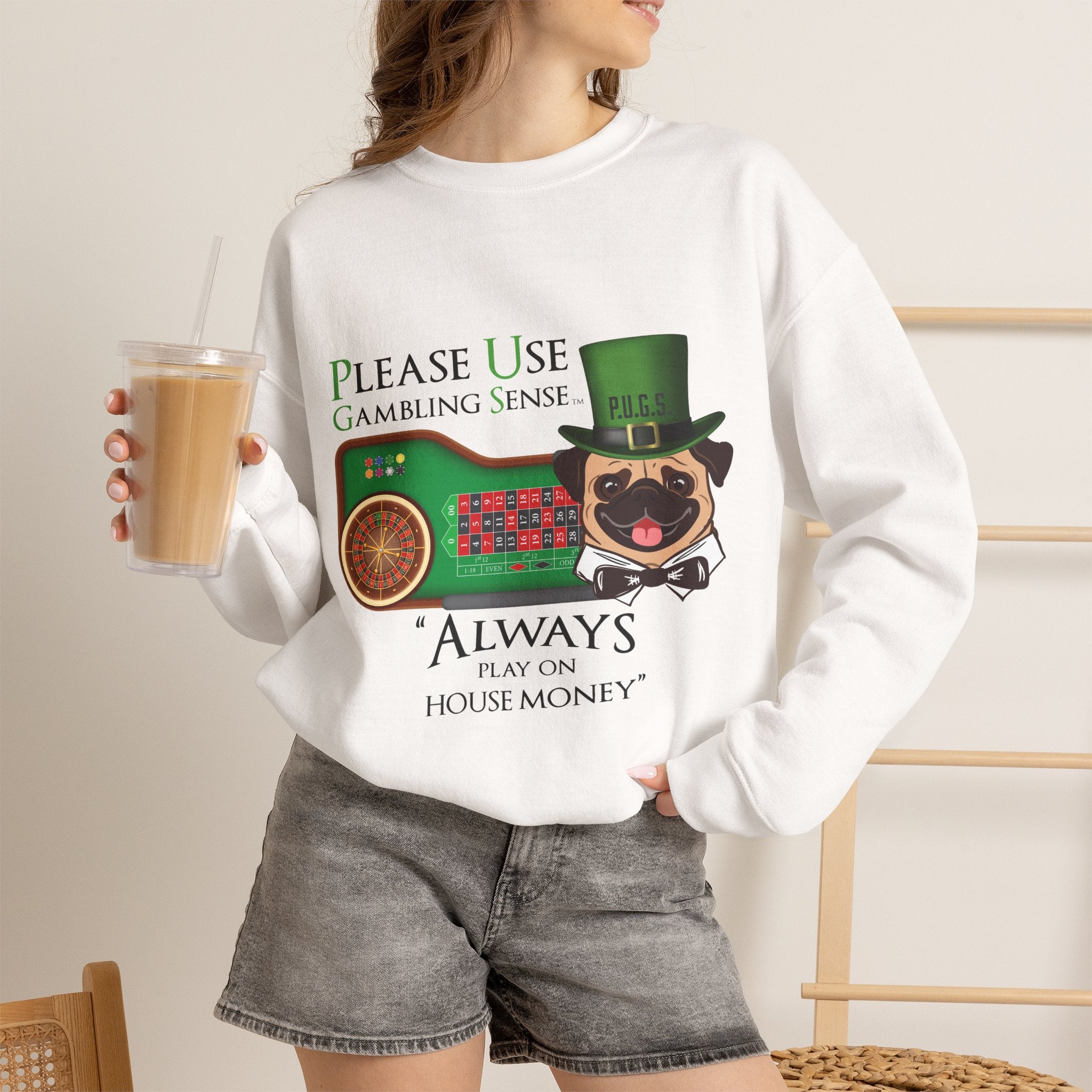 Funny Roulette Sweatshirt by P.U.G.S. Apparel